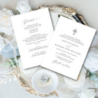 Jane Catholic Wedding Einladung mit UAWG