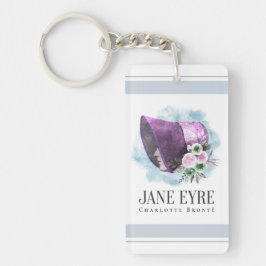 Jane Eyre Bonnet Lila Bonnet und Blume Schlüsselanhänger
