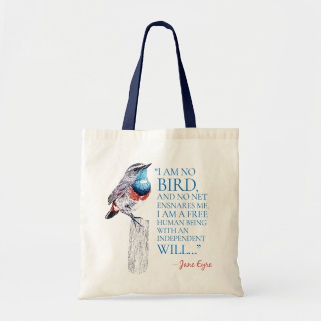 Jane Eyre - I Am No Bird - Blue Throated Bird Tragetasche (Vorne)