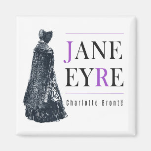 Jane Eyre in Cape und Bonnet Magnet