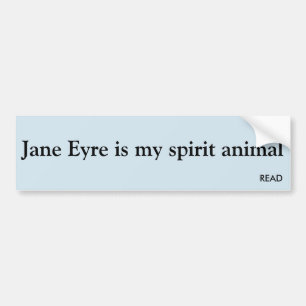 Jane Eyre ist mein Geisttier Autoaufkleber
