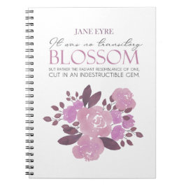Jane Eyre - No Transitory Blossom - Pink Roses Notizblock