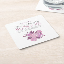 Jane Eyre - No Transitory Blossom - Pink Roses Rechteckiger Pappuntersetzer