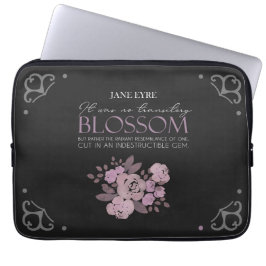 Jane Eyre - No Transitory Blossom - Rose auf Black Laptopschutzhülle