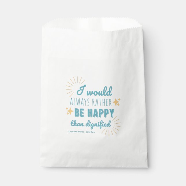 Jane Eyre Quote I - Blue Edition Geschenktütchen (Vorderseite)