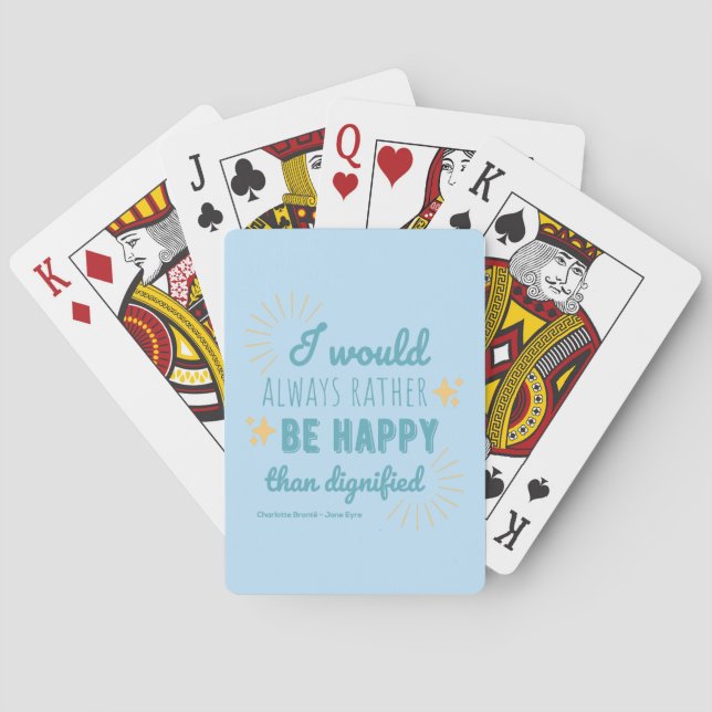 Jane Eyre Quote I - Blue Edition Spielkarten (Rückseite)