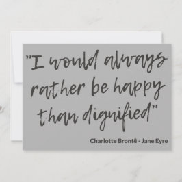 Jane Eyre Quote I Mitteilungskarte