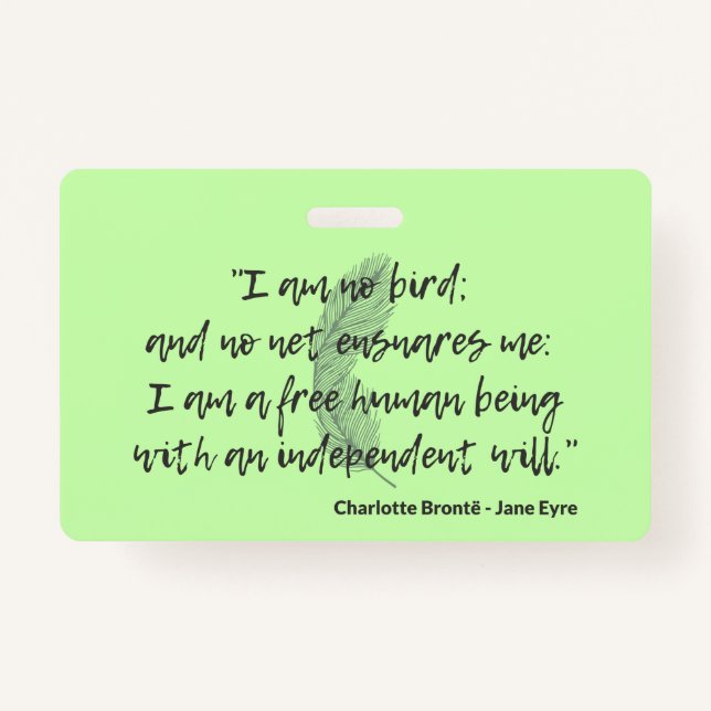 Jane Eyre Quote II Ausweis (Vorderseite)