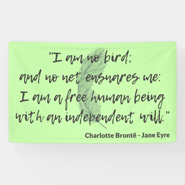Jane Eyre Quote II Banner (Horizontal)