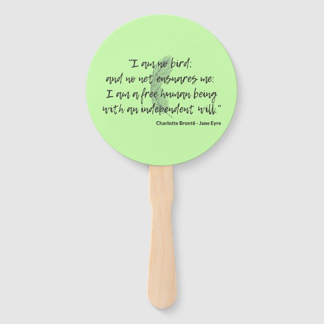 Jane Eyre Quote II Fächer (Vorderseite)