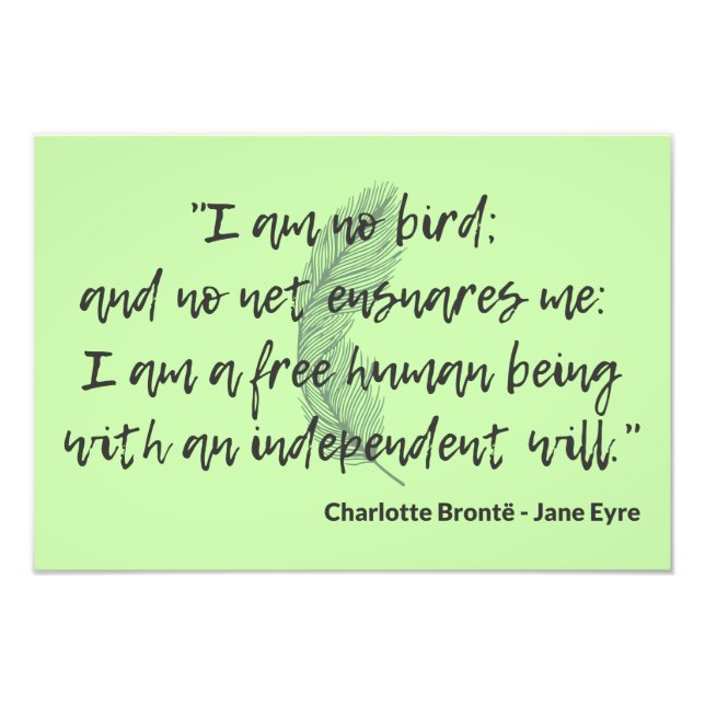Jane Eyre Quote II Fotodruck (Vorne)