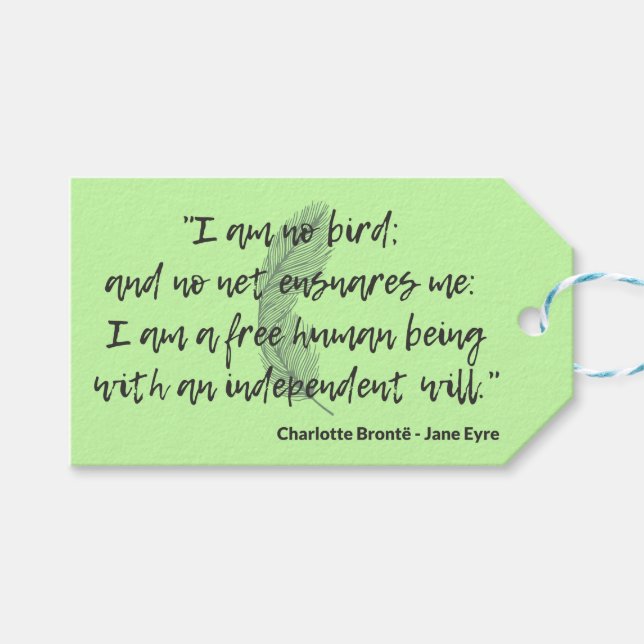 Jane Eyre Quote II Geschenkanhänger (Vorderseite (Horizontal))