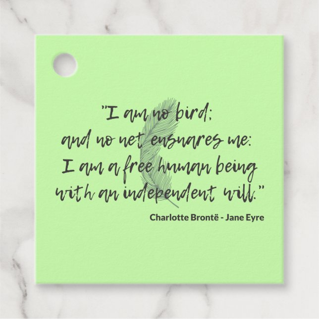 Jane Eyre Quote II Geschenkanhänger (Vorderseite)