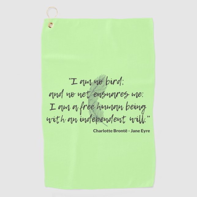 Jane Eyre Quote II Golfhandtuch (Vorderseite)
