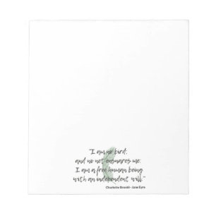 Jane Eyre Quote II Notizblock