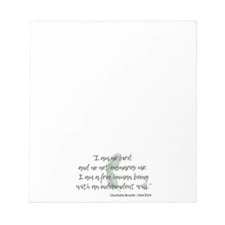 Jane Eyre Quote II Notizblock