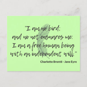 Jane Eyre Quote II Postkarte