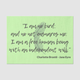 Jane Eyre Quote II Seidenpapier