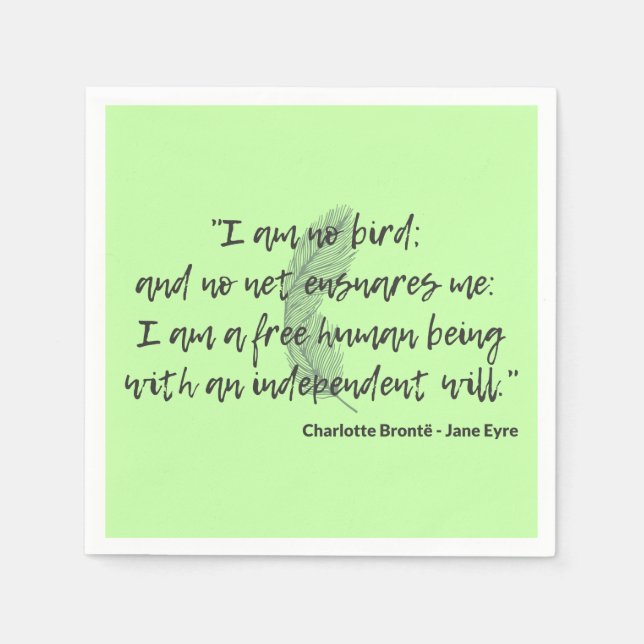 Jane Eyre Quote II Serviette (Vorderseite)