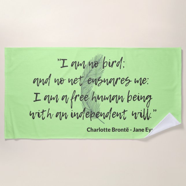 Jane Eyre Quote II Strandtuch (Vorderseite)