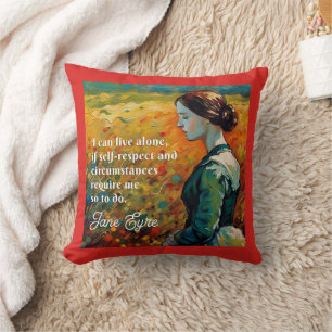 Jane Eyre Quote Monet Style Malerei Kissen