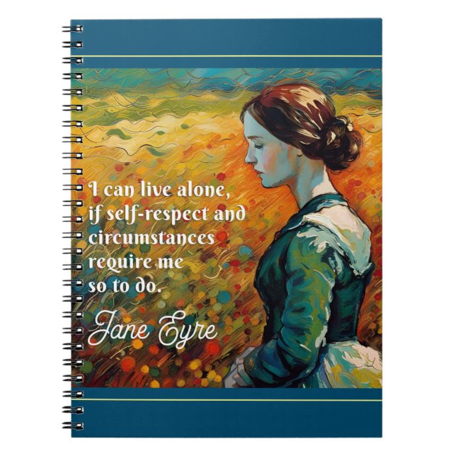Jane Eyre Quote Monet Style Malerei Notizblock (Vorderseite)