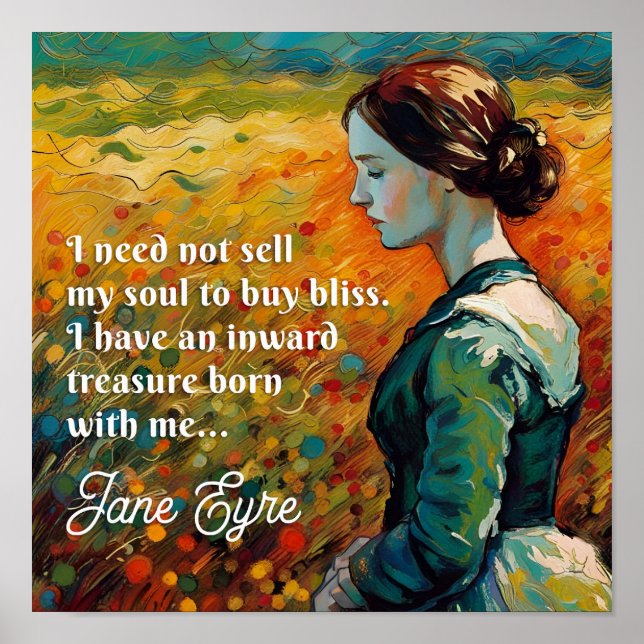 Jane Eyre Quote Monet Style Malerei Poster (Vorne)