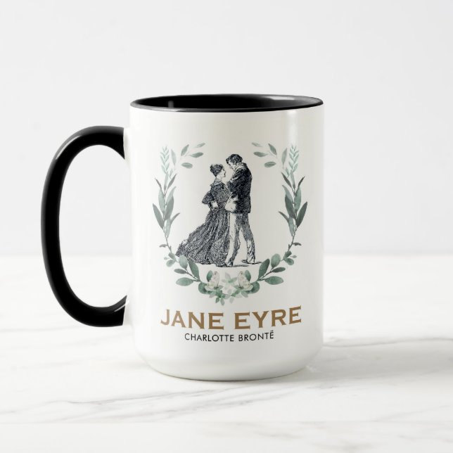 Jane Eyre und Edward Rochester mit Wreath Tasse (Links)