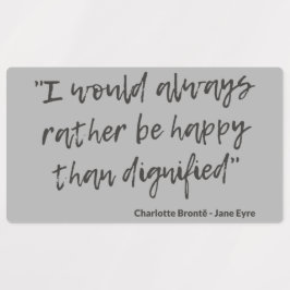 Jane Eyre Zitat I Etiketten