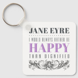 Jane Eyre Zitat - ich würde mich immer freuen Schlüsselanhänger