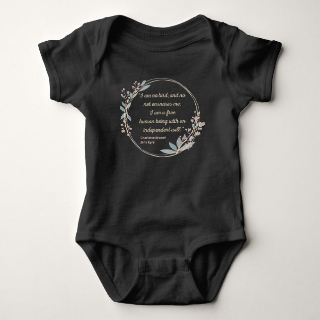 Jane Eyre Zitat II - Niedlicher Stil Baby Strampler (Vorderseite)