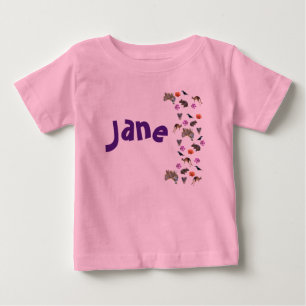 Jane, Name Mit Australischer Tierwelt,   Baby T-shirt