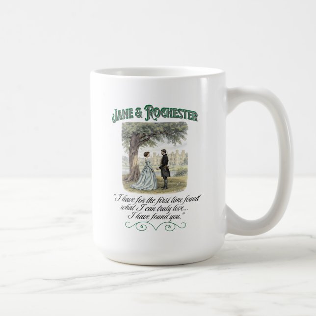 Jane & Rochester Thornfield Hall Romantic Quote  Kaffeetasse (Rechts)