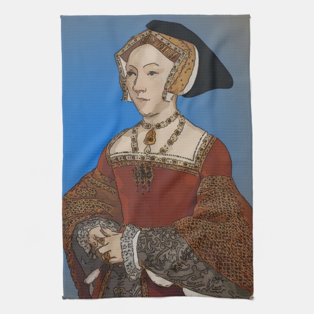 Jane Seymour-Königin von Henry VIII von England Geschirrtuch (Vertikal)