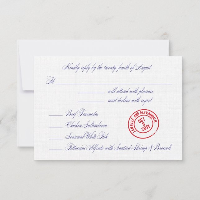 Janelle wedding rsvp card (Vorderseite)