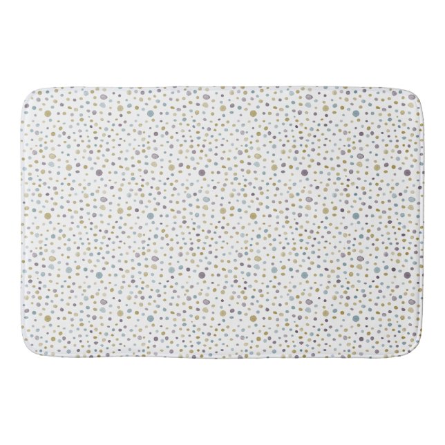 Janet Confetti Watercolor Dots Badematte (Vorderseite)