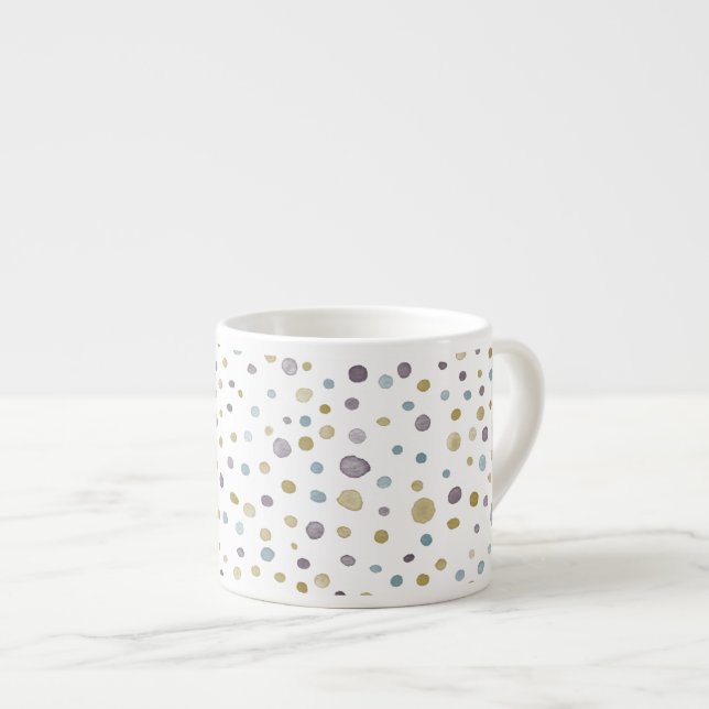 Janet Confetti Watercolor Dots Espresso Tasse (Vorderseite Rechts)