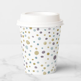 Janet Confetti Watercolor Dots Paper Cup Pappbecher