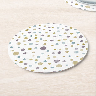 Janet Confetti Watercolor Dots Paper Untersetzer