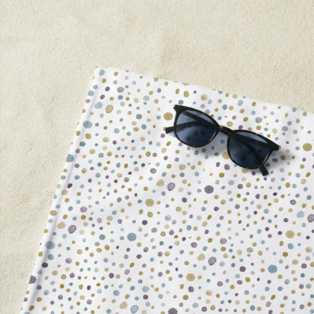 Janet Confetti Watercolor Dots Strandtuch (Beispiel)