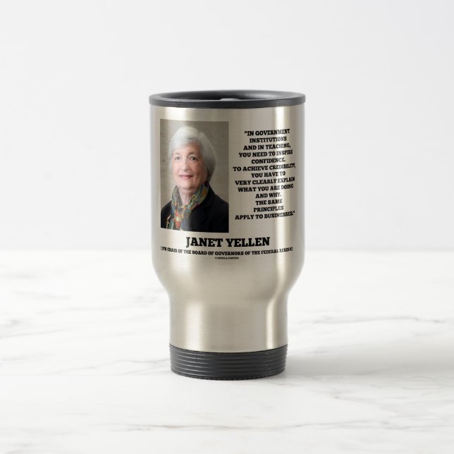 Janet Yellen Govt Institutions Unterrichten Inspir Reisebecher (Mittel)