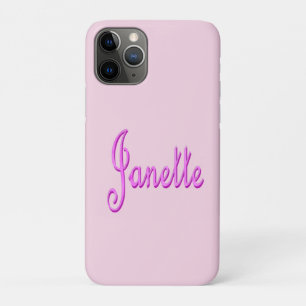 "Janette" Rosa Zwei-Ton Janette Name, Case-Mate iPhone Hülle