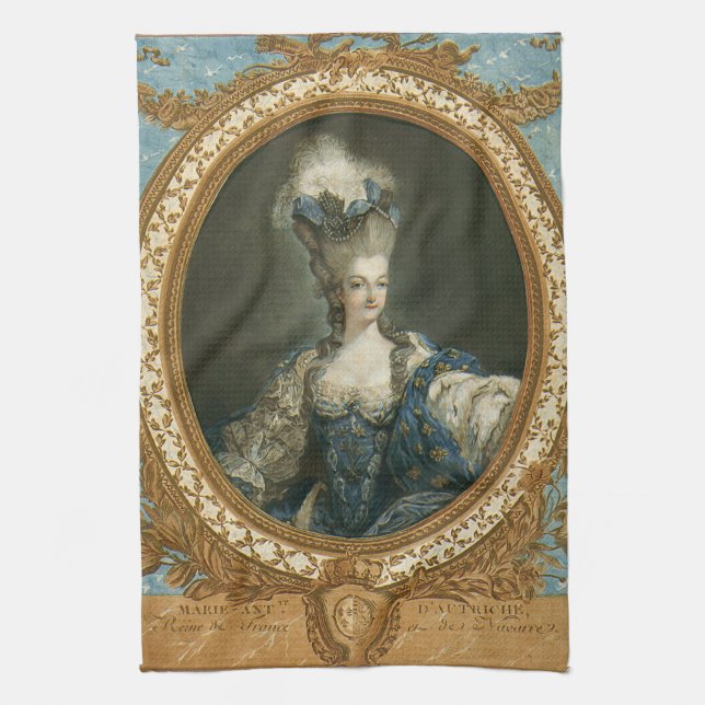 Janinet Portrait von Marie-Antoinette Fine Art Küchentuch (Vertikal)