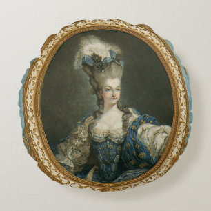 Janinet Portrait von Marie-Antoinette Fine Art Rundes Kissen