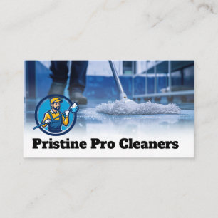 Janitor Mopping   Blue Collar Clearing Jobs Visitenkarte