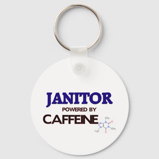 Janitor Powered by coffein Schlüsselanhänger (Vorderseite)