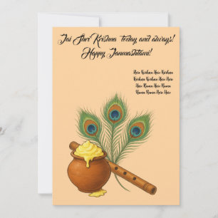 Janmashtami Grußkarte Feiertagskarte
