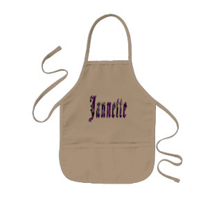 Jannette, Name, Logo, Girls Artistic Kindy Schürze