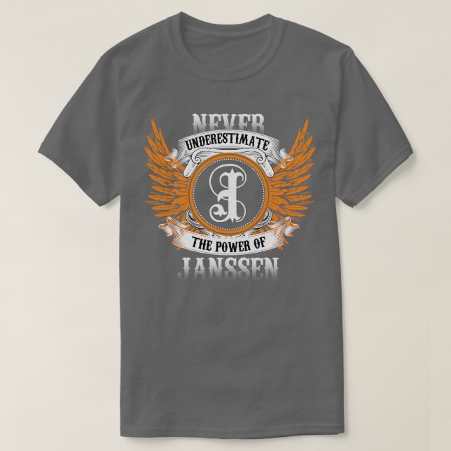 Janssen Name Shirt nie unterschätzen Power (Design vorne)