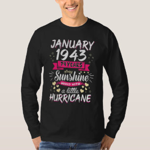 Januar 1943 Mädchen 79 Jahre als Sunshine Mixed Hu T-Shirt